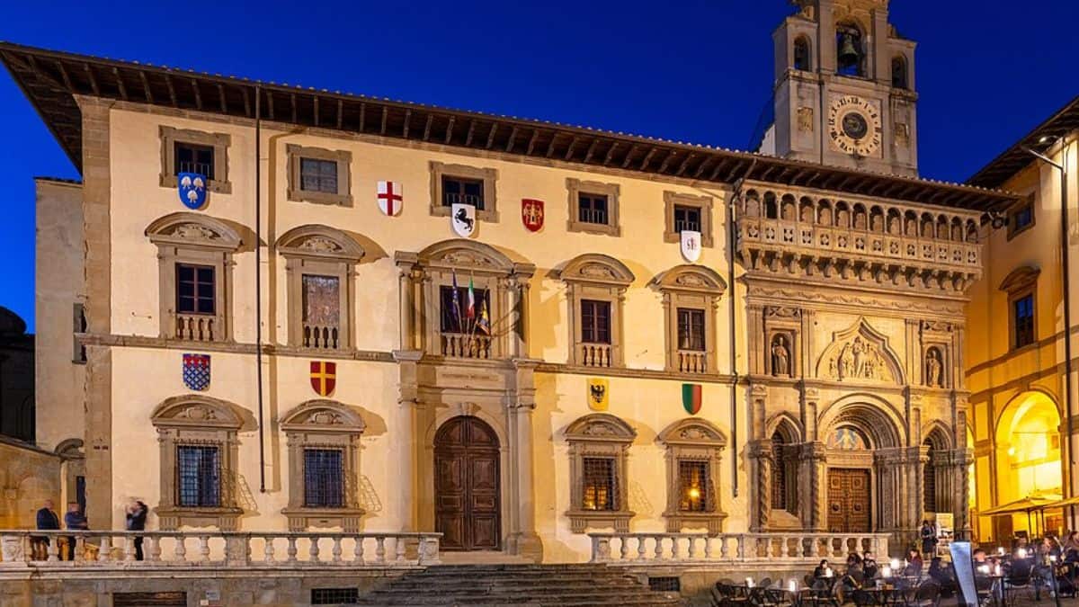 The Palazzo della Fraternita dei Laici overlooks the beautiful Piazza Grande