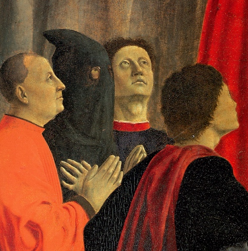 Polittico ella Misericordia, dettaglio con autoritratto di Piero della Francesca